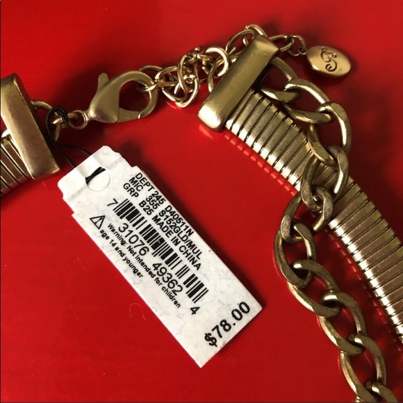 BELLE BADGLEY MISHKA GOLD NECKLACE - Picture 5 of 5